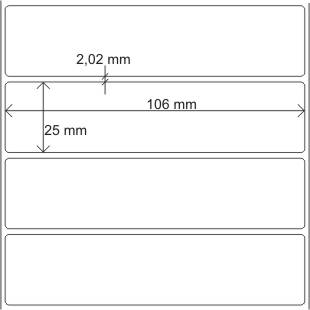 Etiqueta 106 x 25