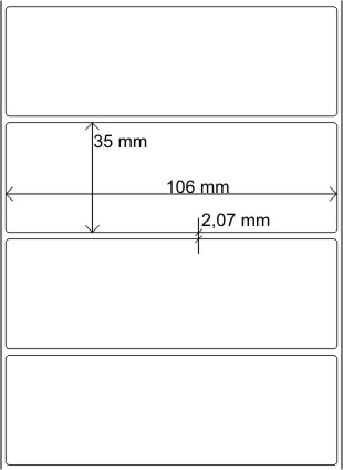 Etiqueta 106 x 35