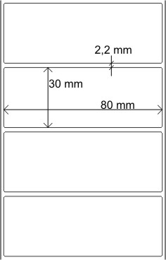 Etiqueta 80 x 30